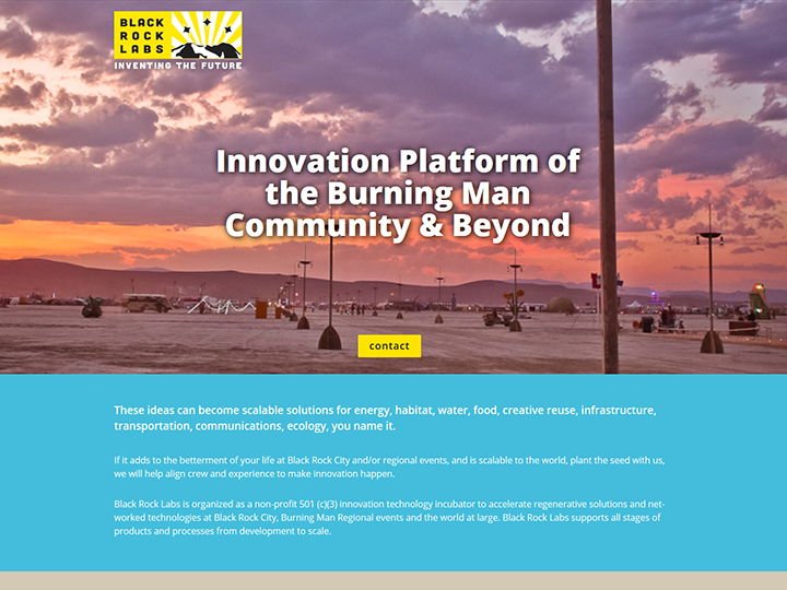 Black Rock Labs website project page