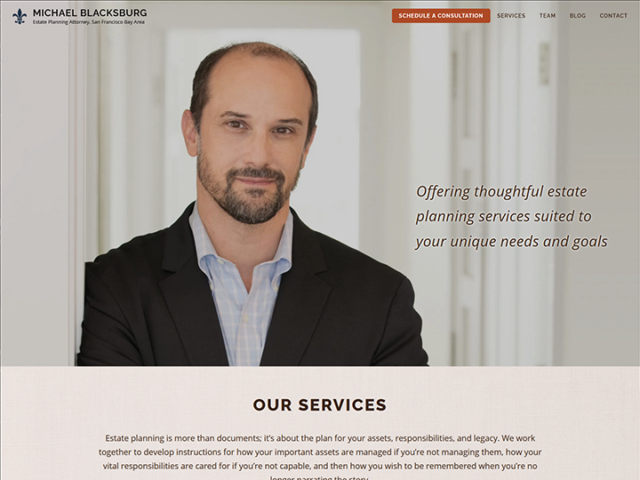 Blacksburg Law website project page