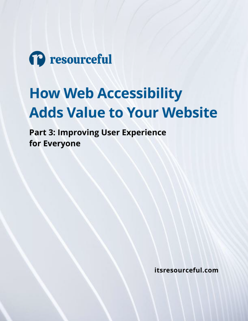 Our white paper discusses improving user experience for everyone.